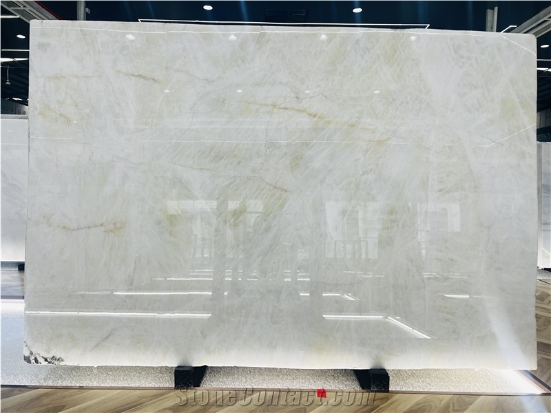 White Cristallo Quartzite Wall Slabs