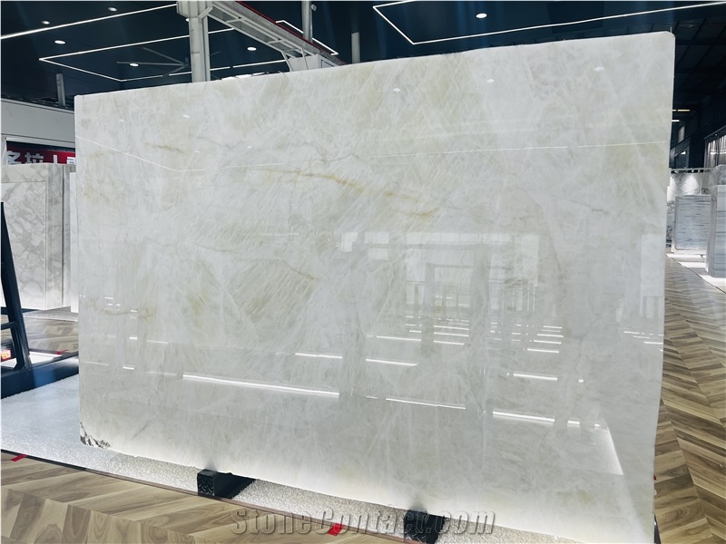 White Cristallo Quartzite Wall Slabs