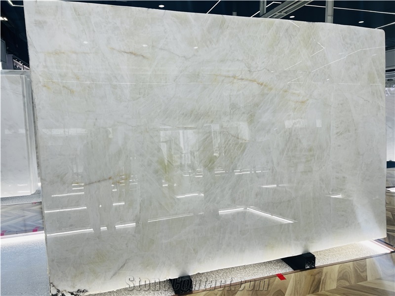 White Cristallo Quartzite Wall Slabs