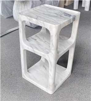 White Marble Side Table