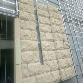 China Sandstone Mushroom Tile Slabs Split Wall Stone