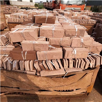 China Sandstone Mushroom Tile Slabs Split Wall Stone