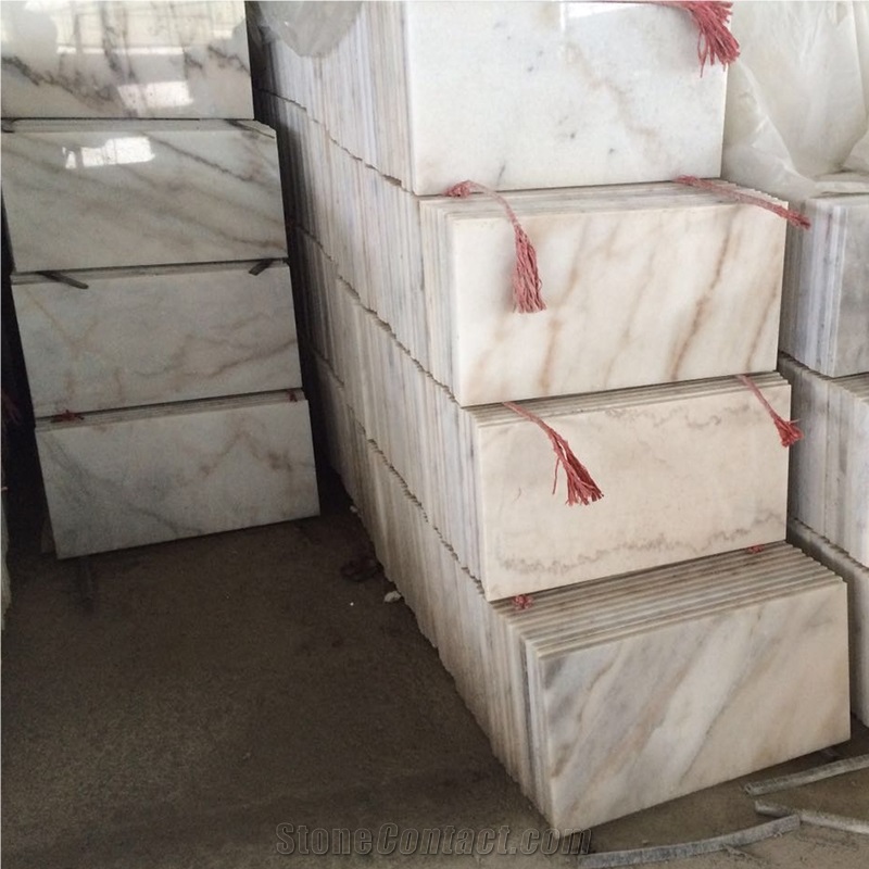 Guangxi White Marble Slab Floor Tile
