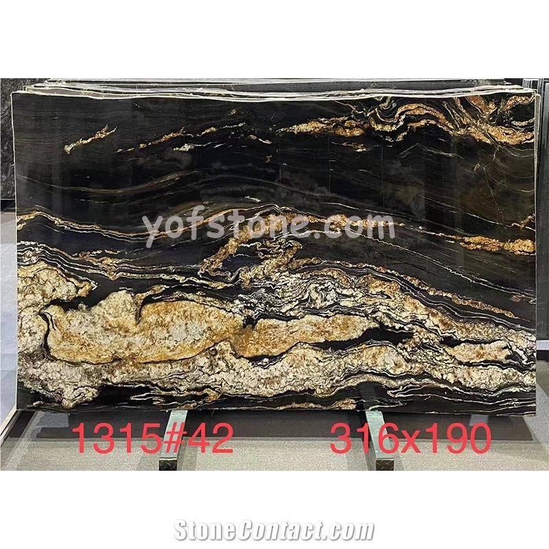 Polished Magma Gold Granite Slabs For Walling Use