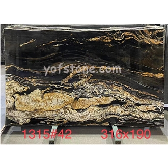 Polished Magma Gold Granite Slabs For Walling Use