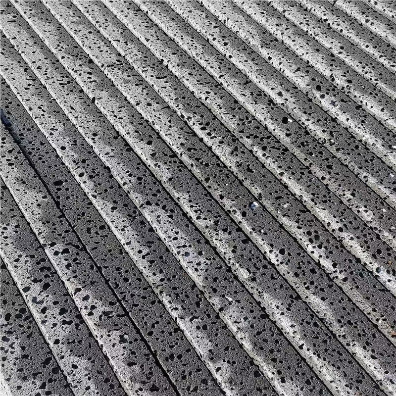 Zhanjiang Grey Basalt Lava Stone Slab Tiles