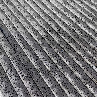 Zhanjiang Grey Basalt Lava Stone Slab Tiles