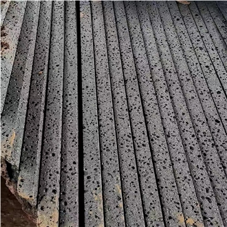 Zhanjiang Grey Basalt Lava Stone Slab Tiles