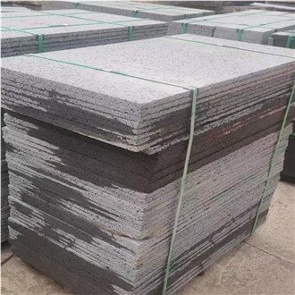 Zhanjiang Grey Basalt Lava Stone Slab Tiles
