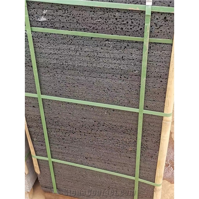 Zhanjiang Grey Basalt Lava Stone Slab Tiles