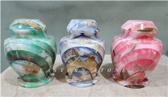 CHECKERBOARD CREMATION URNS, ASH URN, FUNERAL PRODUCTS