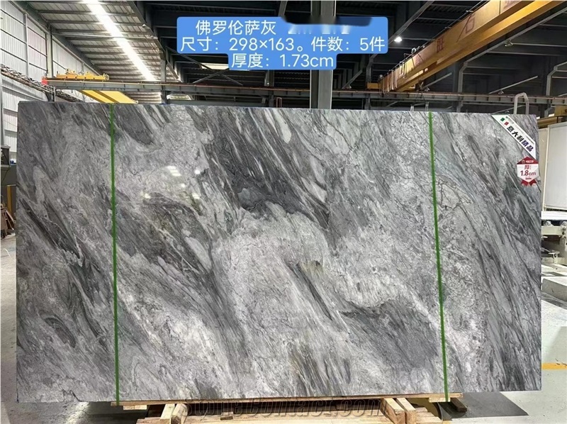 Beautiful Florence Grey Marble Slabs Natural Stone