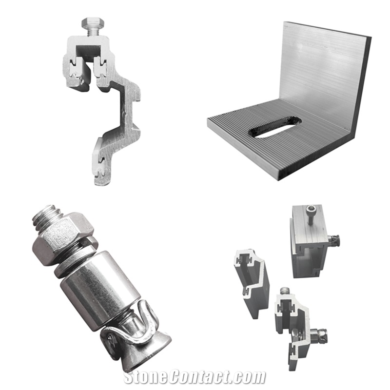 Aluminium Clamp Stonework Accessories For Ceramic Facade