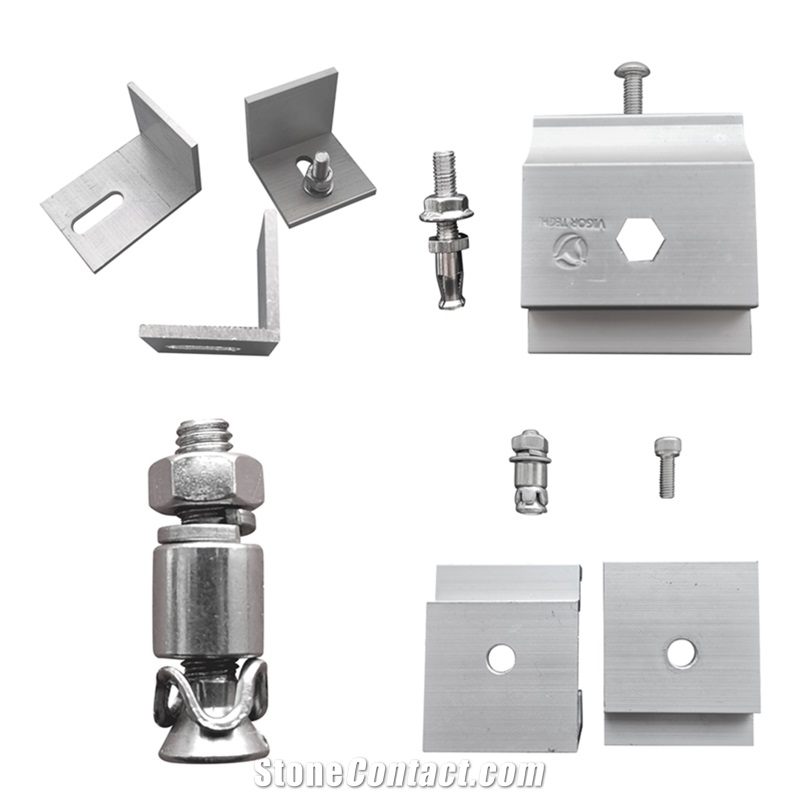 Aluminium Clamp Stonework Accessories For Ceramic Facade