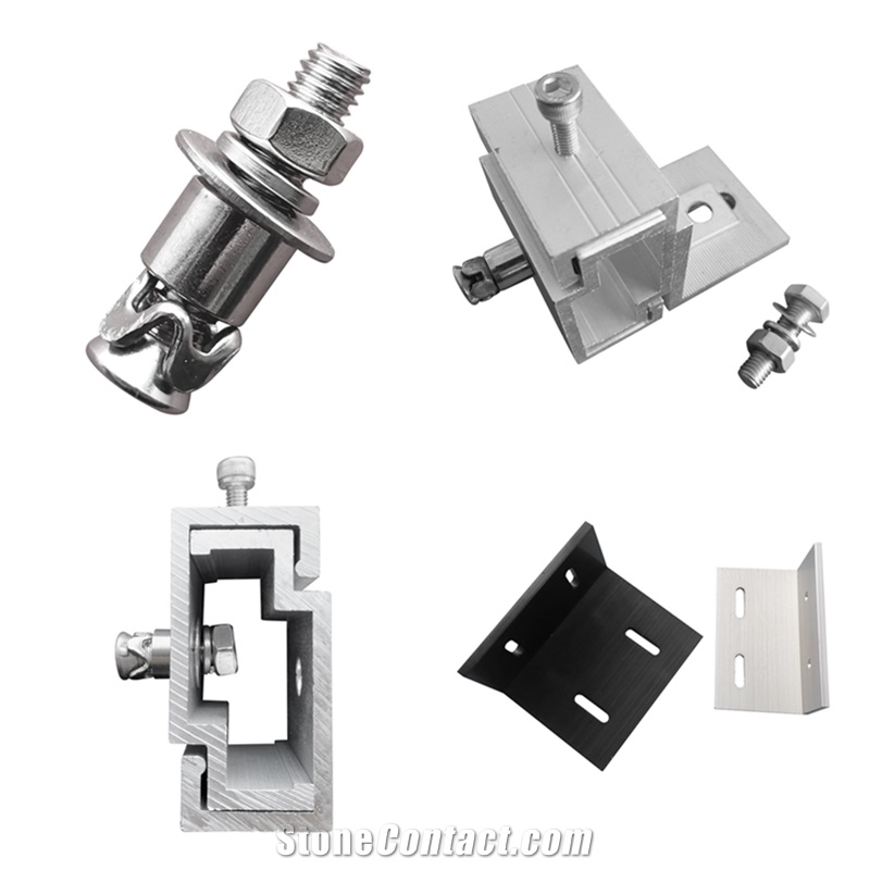 Aluminium Dry Hanging System Undercut Anchor For Facades