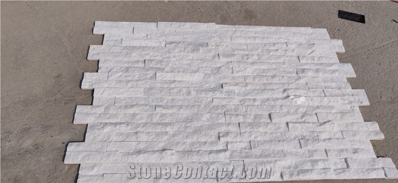Arctic White Quartzite Stone Ledger Panel - Stone Thin Veneer