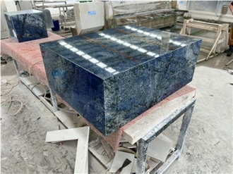 Blue Granite Azul Bahia Plinth Coffee Table