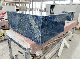 Blue Granite Azul Bahia Plinth Coffee Table