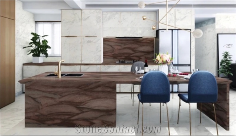 Interior Flooring Red Colinas Quartzite Slabs