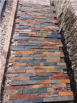 Multicolor California Gold Slate Thin Stone Veneer
