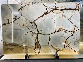 Natural Stone Blue Roma Quartzite Slab For Wall Tiles