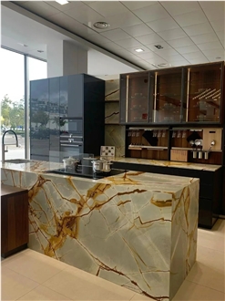 Natural Stone Blue Roma Quartzite Slab For Wall Tiles