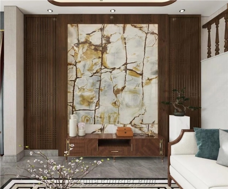 Natural Stone Blue Roma Quartzite Slab For Wall Tiles