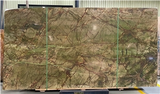 Rain Forest Green Marble Slab For Floor Tiles