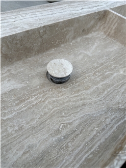 Travertine Wall Mounted Bathroom Stone Sink