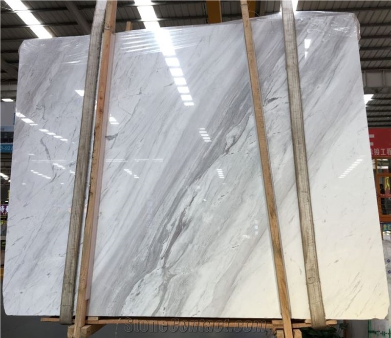 Volakas Imperial Jazz White Marble Polished Slab Tiles