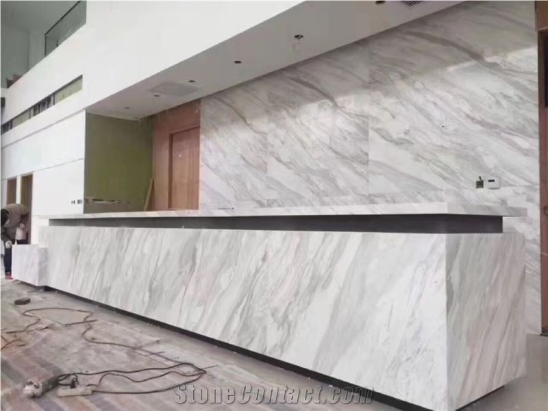 Volakas Imperial Jazz White Marble Polished Slab Tiles