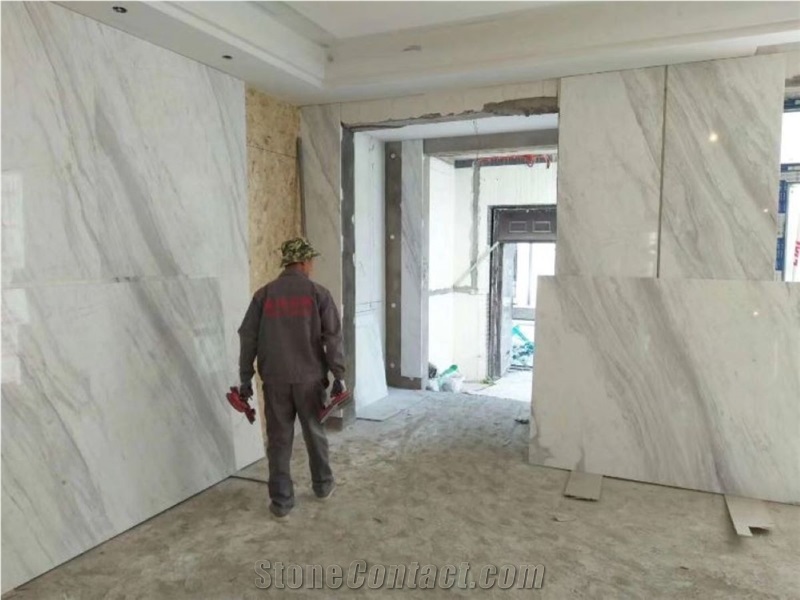 Volakas Imperial Jazz White Marble Polished Slab Tiles