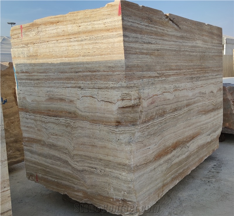 New Light Silver Travertine Blocks