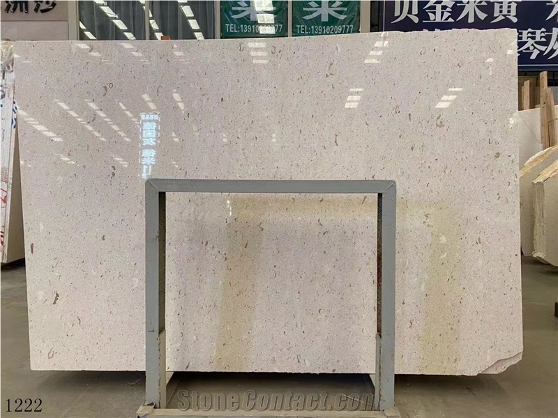 Crema Pearl Limestone Slabs Perlato Light Beige Stone Tile