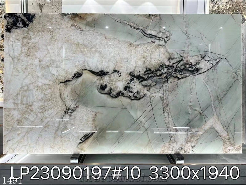 Cristallo Tiffany Quartzite Slabs Pear Blossom Snow Stone