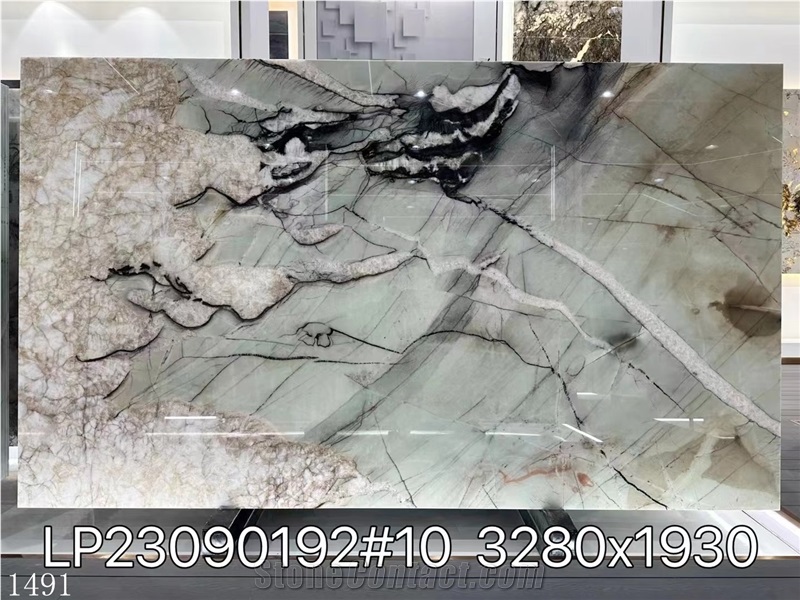 Cristallo Tiffany Quartzite Slabs Pear Blossom Snow Stone
