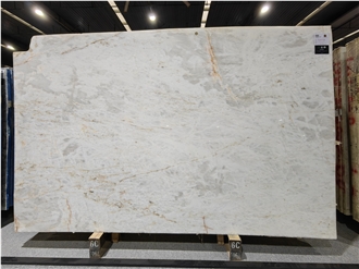 Crystal Quartzite Slabs Albino White For Floor