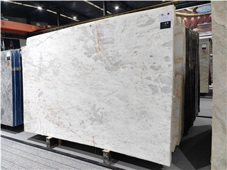 Crystal Quartzite Slabs Albino White For Floor