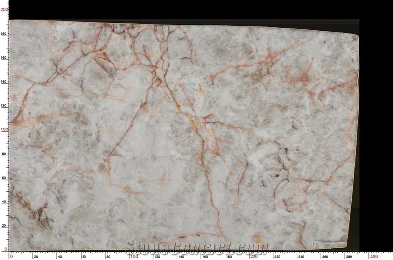Crystal Quartzite Slabs Albino White For Floor