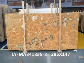 Galaxy Onyx Slabs, Golden Orange Onyx Slabs