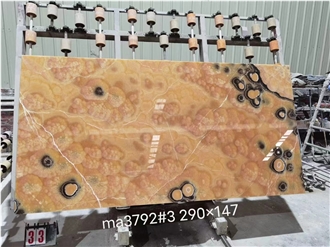 Galaxy Onyx Slabs, Golden Orange Onyx Slabs