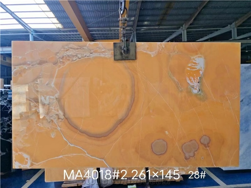 Galaxy Onyx Slabs, Golden Orange Onyx Slabs