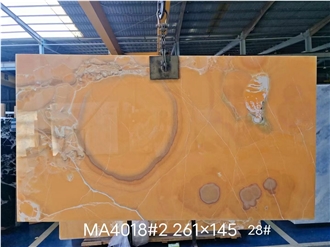 Galaxy Onyx Slabs, Golden Orange Onyx Slabs
