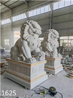 Grey Granite Stone Lion Sculpture