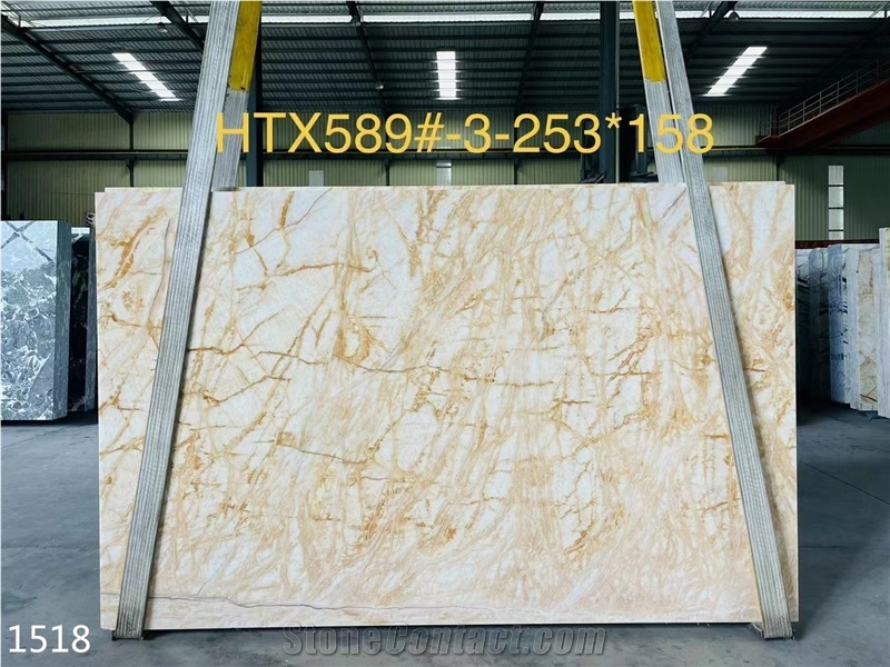 Turkey Golden Spider Marble Tiles Eskisehir Gold Stone Slab