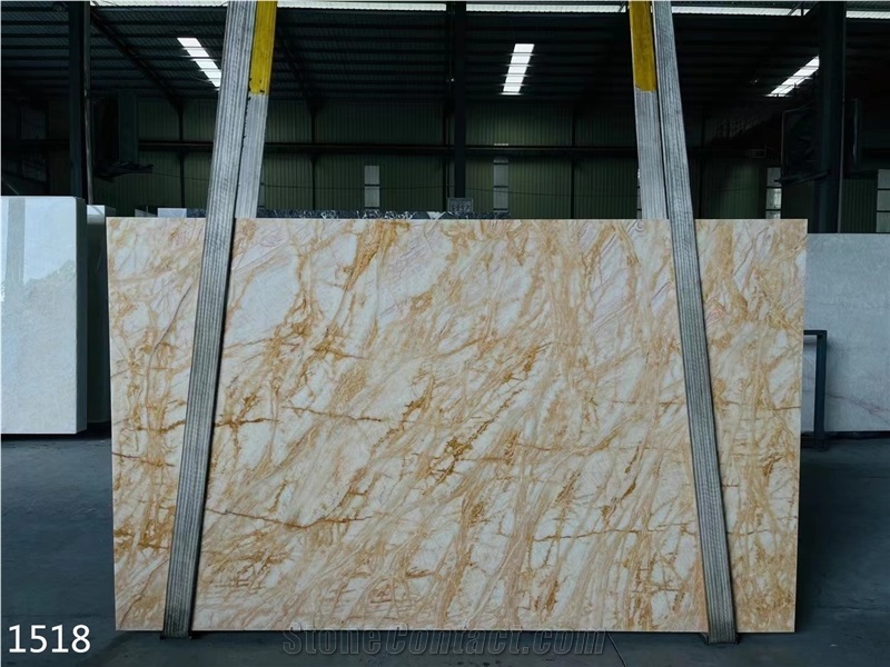 Turkey Golden Spider Marble Tiles Eskisehir Gold Stone Slab