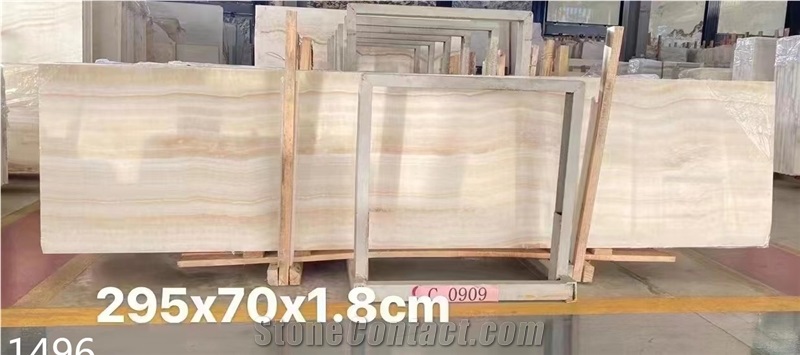 White Tiger Onyx Slabs White Natural Stone Floor Use