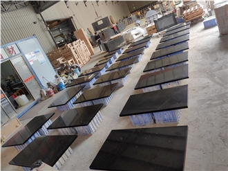 1003 Black Galaxy Quartz Dining Table