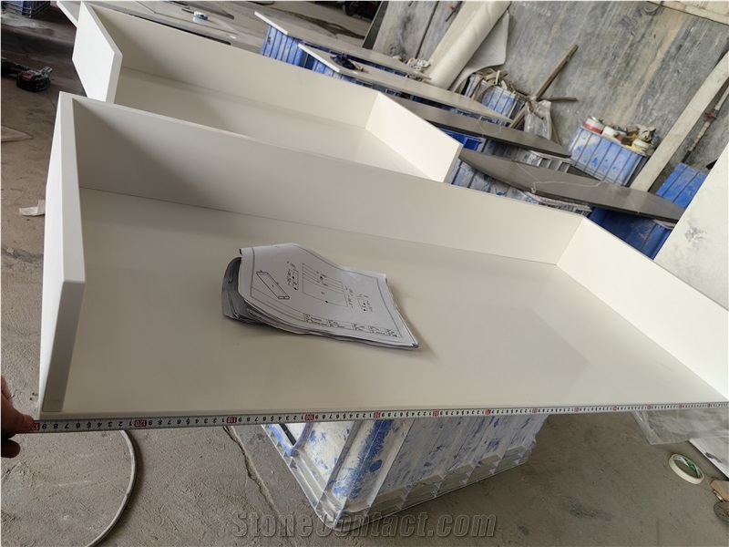 2002 Pure White Countertop Artificial Stone Countertop