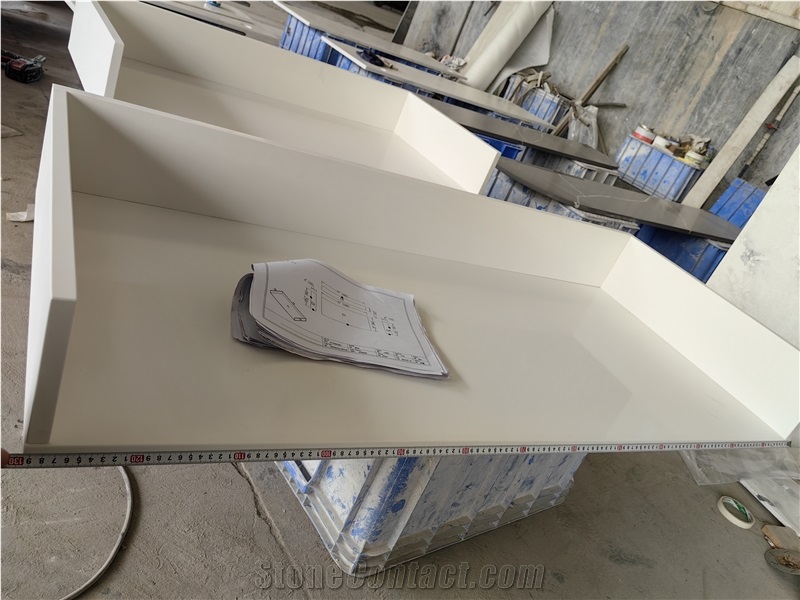 2002 Pure White Countertop Artificial Stone Countertop